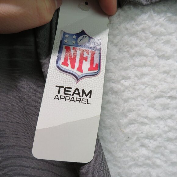 Chicago Bears Polo Shirt Mens Size Extra Large NFL Team Apparel Gray Orange - Picture 10 of 11